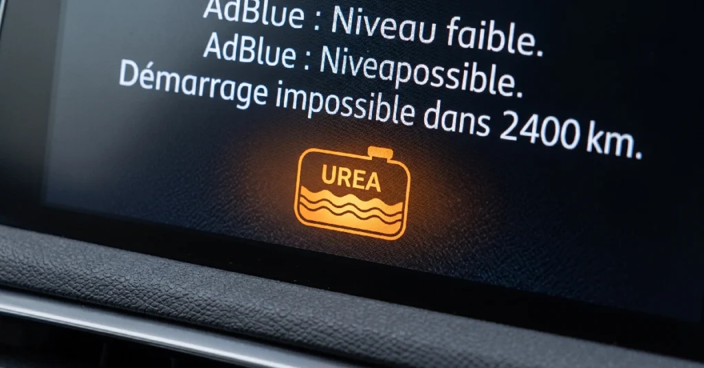 visuel du voyant AdBlue tel qu'affiché sur l'écran Peugeot_Citroën